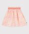 Jupe enfant courte en coton imprim&eacute;e blanc/multicouleur