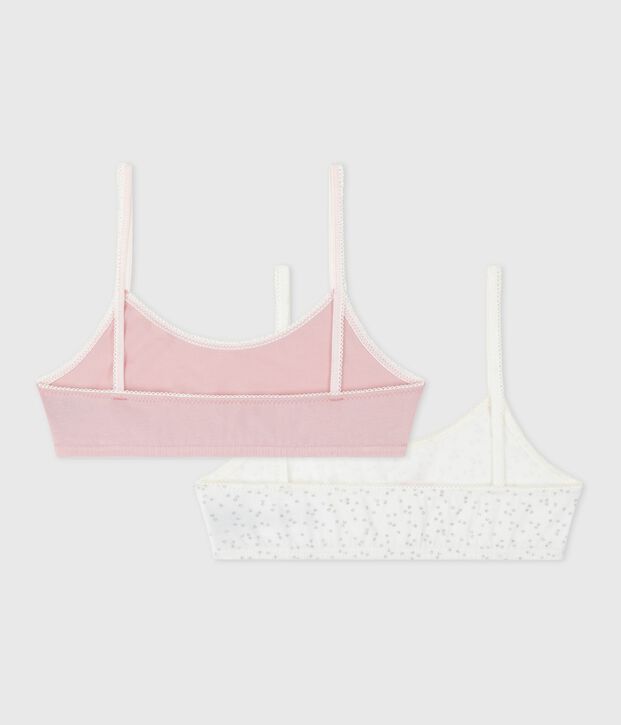 Lot de brassi&egrave;res enfant en coton et &eacute;lasthanne multicouleur