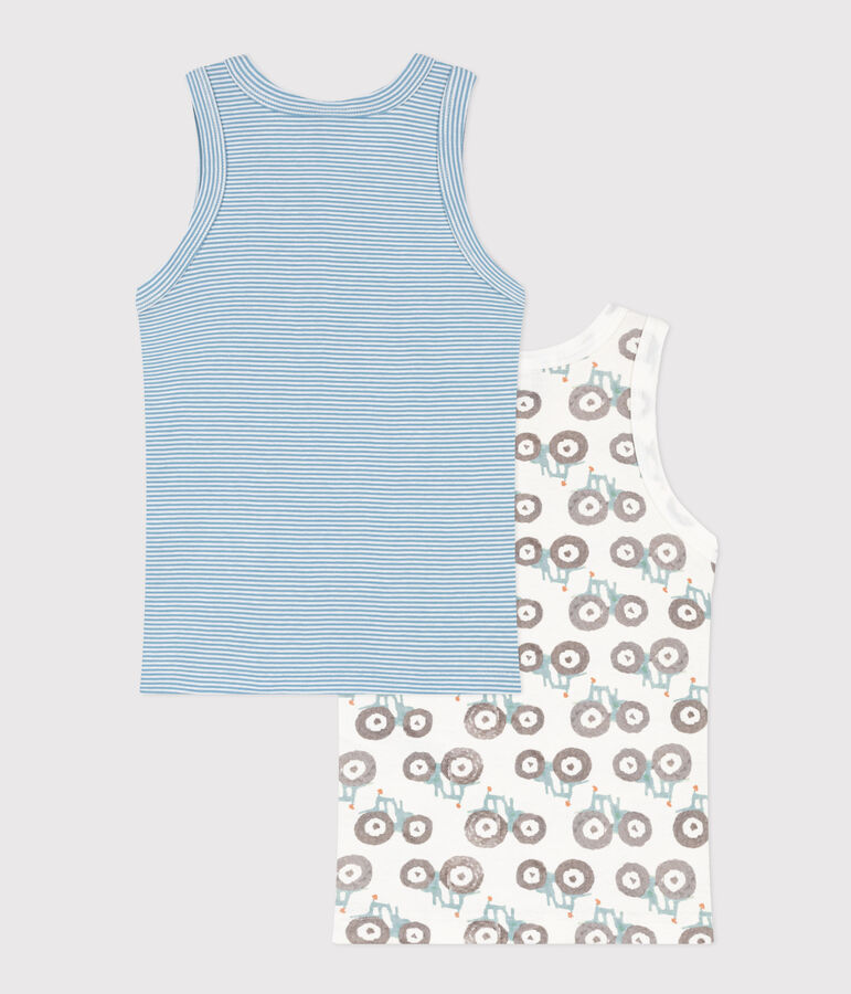 Set van 2 jongenshemdjes trekker in katoen variante 1