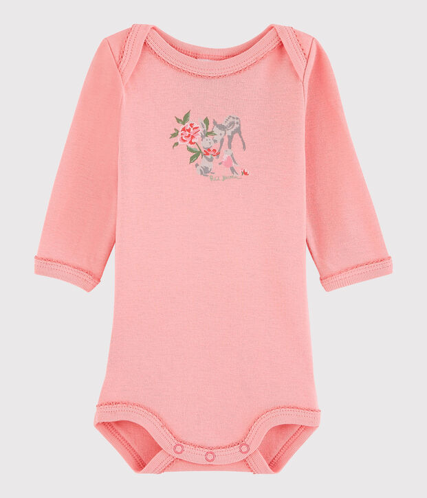 Rompertje lange mouwen babymeisje roze Gretel