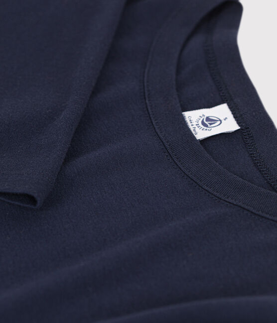 Tee-shirt L'ICONIQUE col rond en coton Femme bleu SMOKING