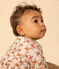 Jurk met lange mouwen in doorgestikte tubic met print voor baby's wit AVALANCHE/ MULTICO