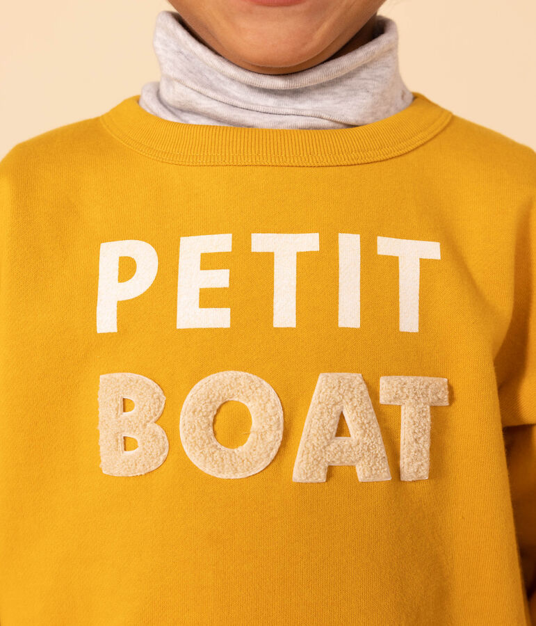 Sweatshirt imprim&eacute; en molleton enfant fille / gar&ccedil;on jaune