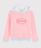 Sweat à capuche rayé en coton Femme rose GRETEL/blanc MARSHMALLOW