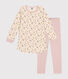Chemise de nuit en molleton gratté imprimé fleuri enfant