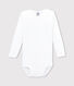 Body blanc manches longues bébé