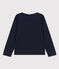 Tee-shirt manches longues en jersey enfant fille bleu SMOKING
