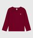 Tee-shirt enfant manches longues en coton uni
