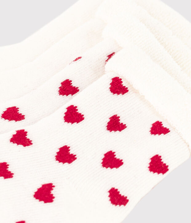 Set van 2 paar gebreide babysokken multicouleur