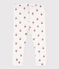 Legging van katoen met bloemenprint voor baby's wit MARSHMALLOW/wit MULTICO