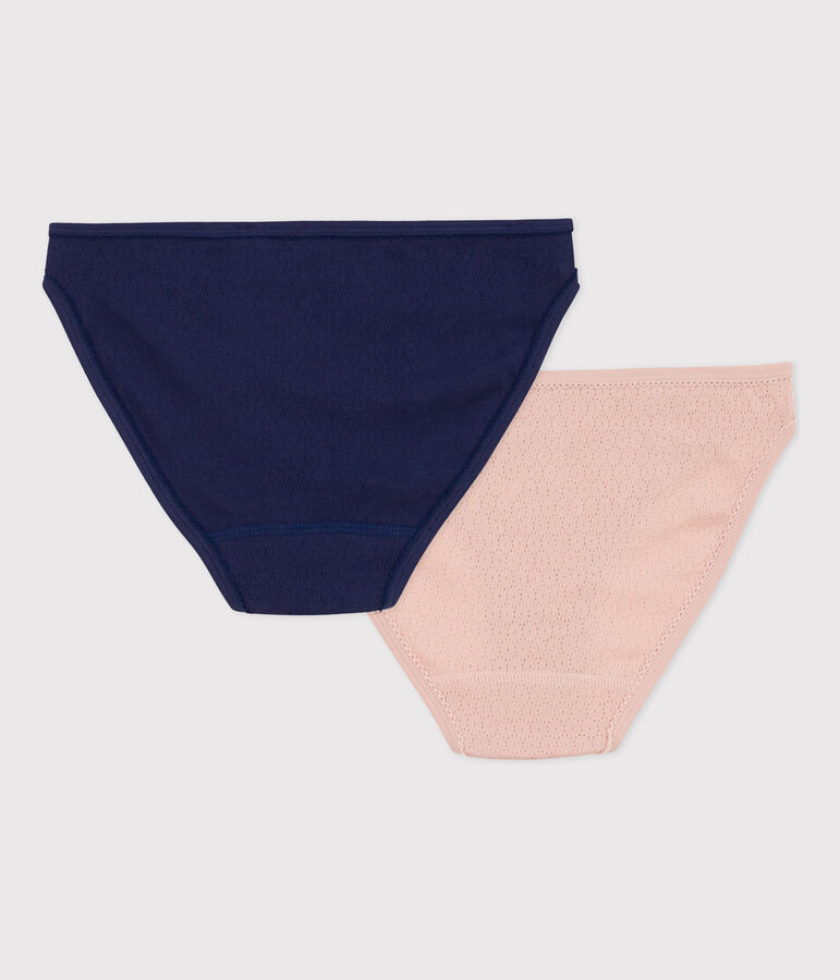 Set van 2 damesslipjes met ajour in katoen variante 1