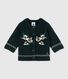Jacquardgebreid vest in wol/katoen voor babymeisjes