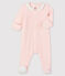 Dors-bien bébé en velours de coton biologique rose FLEUR