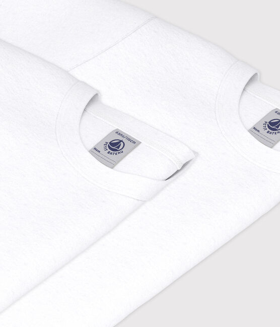Set van witte 2 T-shirts met korte mouwen voor jongens variante 1