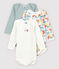 Lot de 3 bodies manches longues chat coloré bébé en coton biologique variante 1