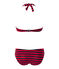 Bandeaubikini met slip, gestreept blauw SMOKING/rood TERKUIT
