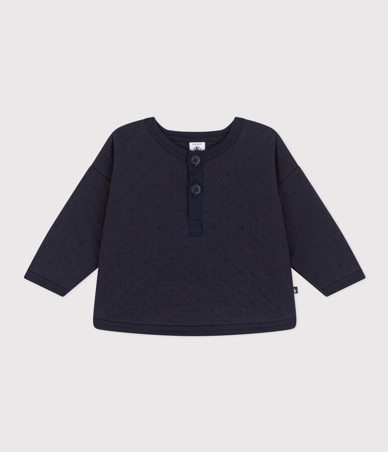 Sweatshirt en tubique matelass&eacute; b&eacute;b&eacute; bleu