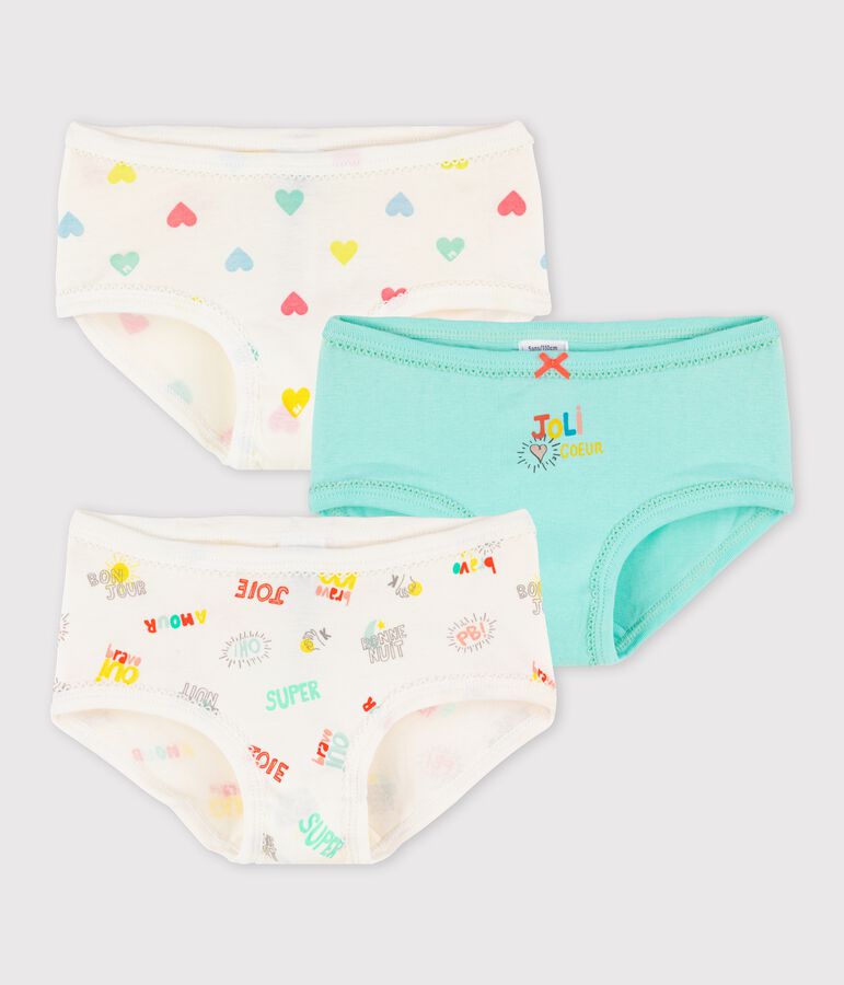 Drie meisjesonderbroeken multicouleur