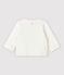 Cardigan blanc à étoiles bébé en tubique matelassé en coton biologique blanc MARSHMALLOW
