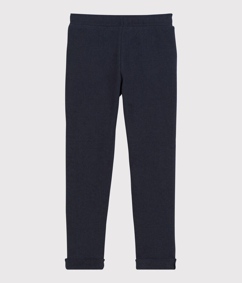 Molton meisjesjoggingbroek blauw