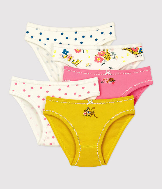Lot de 5 culottes imprimé panthère petite fille en coton variante 1