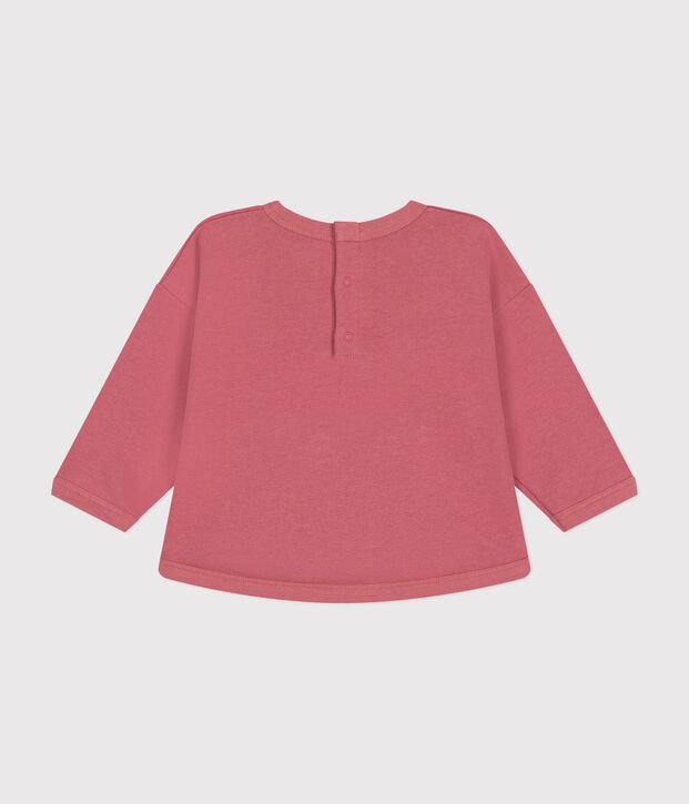 Fleece sweatshirt voor baby's roze