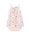 Body robe bébé fille à bretelles blanc ECUME/rose CUPCAKE/ MULTICO