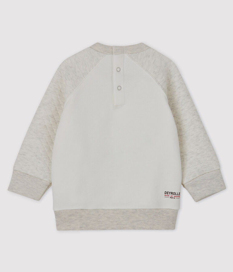Petit Bateau x Deyrolle sweatshirt voor babyjongens wit/beige