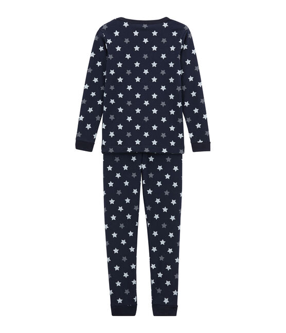 Pyjama petit garçon coupe ajustée bleu SMOKING/blanc MULTICO
