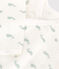 Katoenen overslagbody met lange mouwen voor baby's wit MARSHMALLOW/ HERBIER