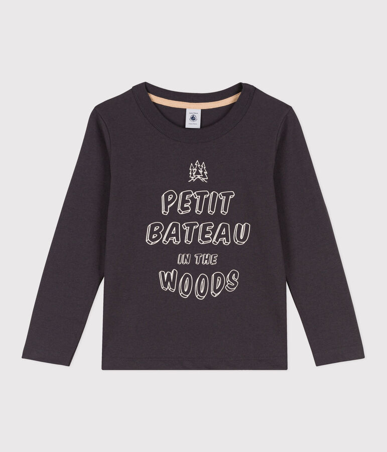 Jongens-T-shirt met lange mouwen grijs DUMBO