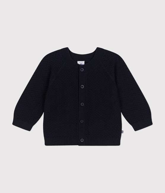 Cardigan en tricot de coton bébé bleu SMOKING