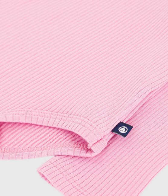 Effen katoenen babybody met rolkraag BOUDOIR