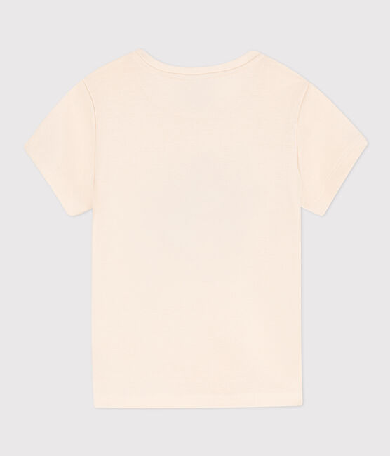 Katoenen T-shirt met print voor meisjes ecru AVALANCHE