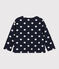 Cardigan babymeisje met stippen blauw SMOKING/wit MARSHMALLOW