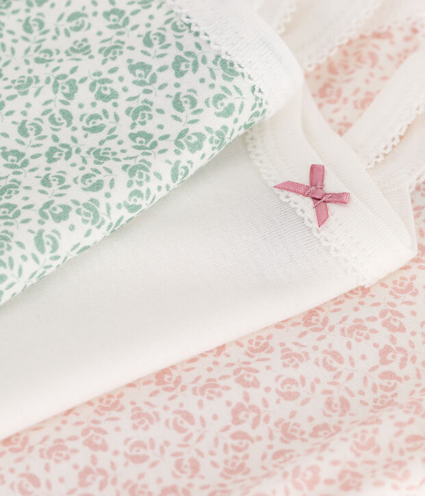 Lot de 3 bodies bretelles en coton fleuri b&eacute;b&eacute; multicouleur