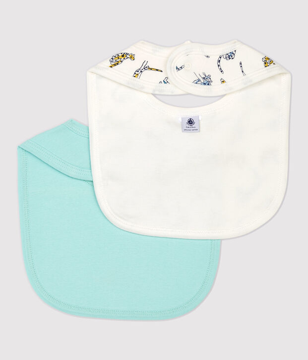 Lot de 2 bavoirs  en coton biologique multicouleur