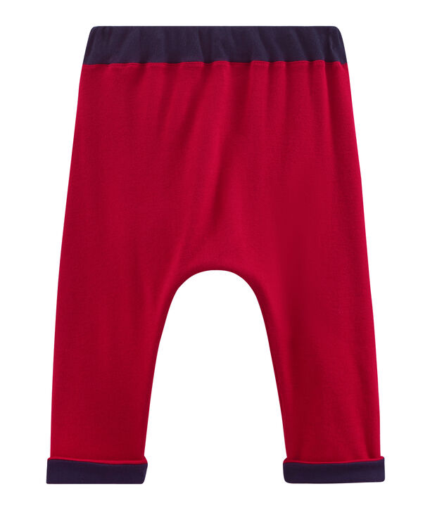 Broek babyjongen van gebreide stof rood