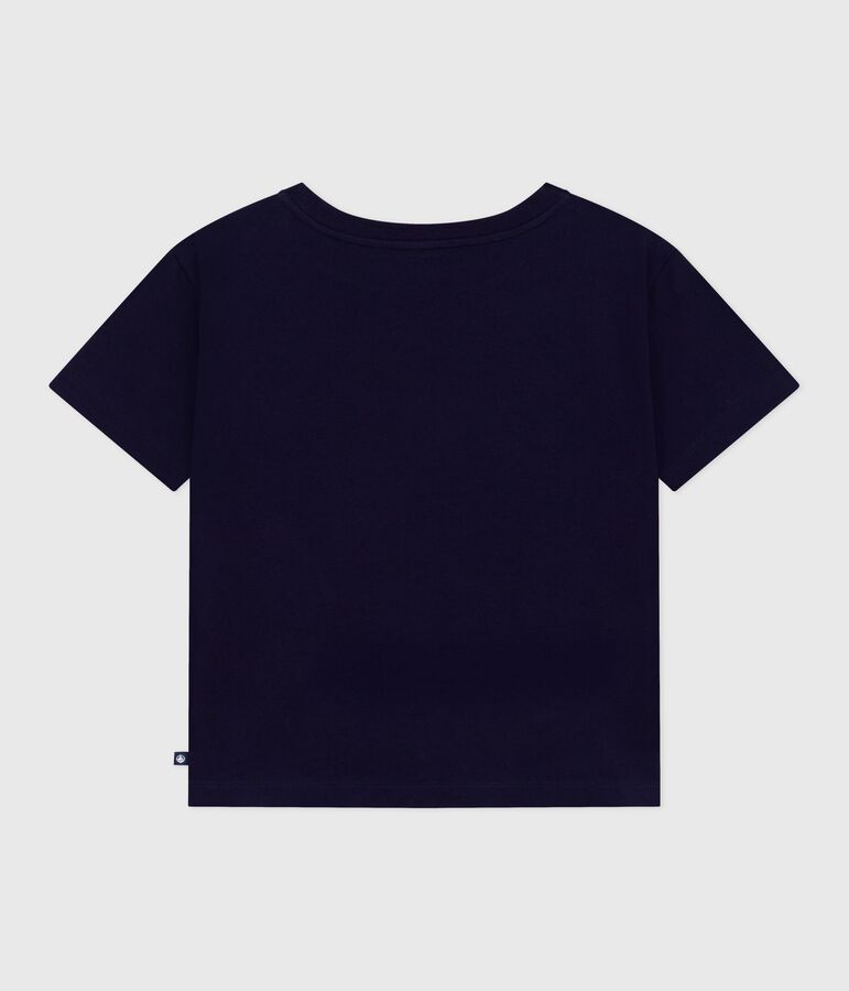 Tee-shirt enfant &agrave; manches courtes imprim&eacute; bleu