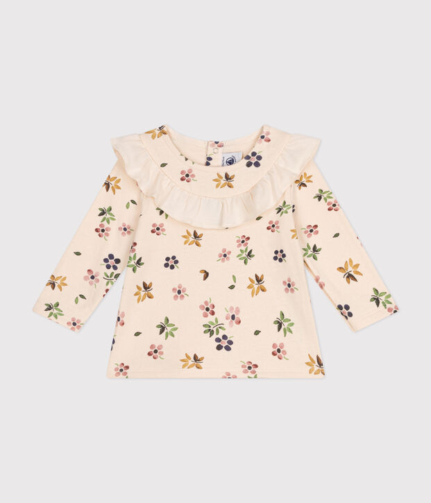 Blouse en tubique b&eacute;b&eacute; &eacute;cru/multicouleur