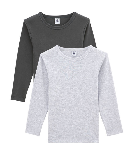 Set van 2 jongens T-shirts met lange mouwen variante 1