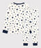 Pyjama étoiles en coton enfant blanc MARSHMALLOW/bleu MEDIEVAL