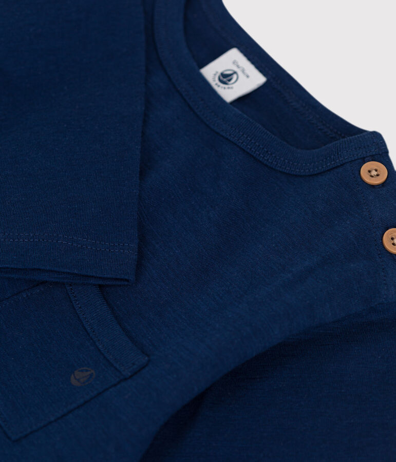 T-shirt met lange mouwen voor baby's van katoen blauw