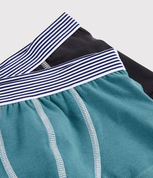Set van 2 effen boxershorts voor jongens multicouleur