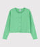 Katoenen cardigan voor meisjes groen ALOEVERA