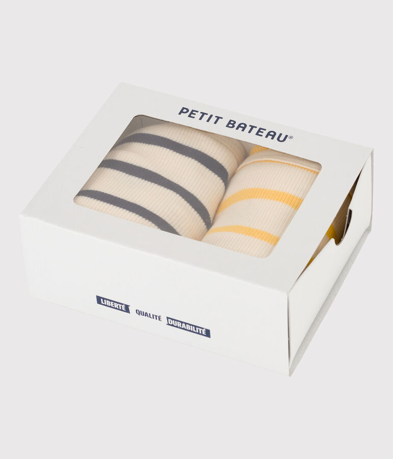 Lot 2 culottes taille haute en coton Femme multicouleur