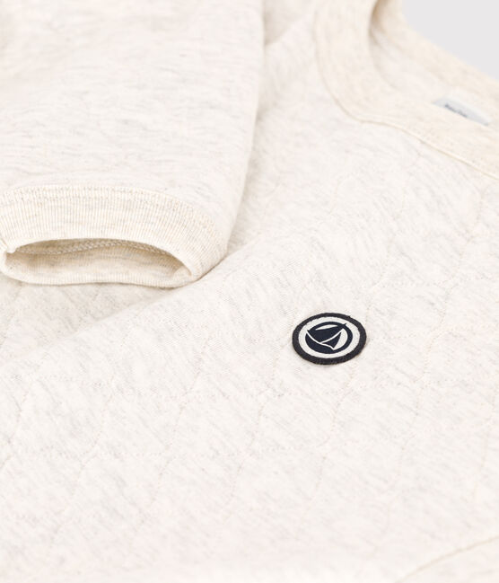 Sweatshirt en tubique matelassé enfant fille / garçon beige MONTELIMAR CHINE