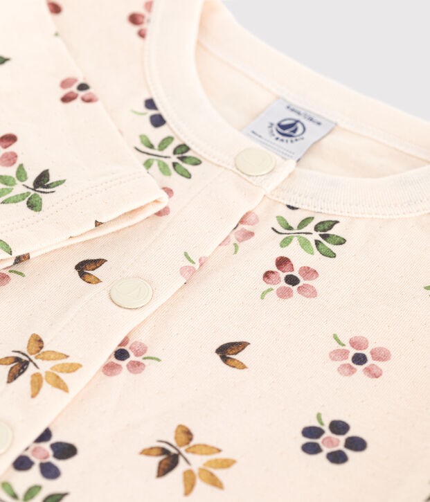 Meisjescardigan in tubic ecru/multicouleur