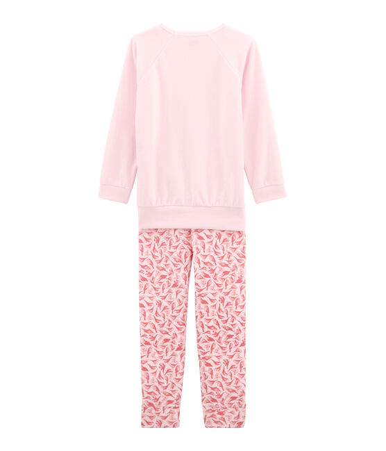Meisjespyjama roze VIENNE/wit MULTICO