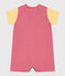 Kort katoenen babypakje Petit Bateau X Snoopy rood CORRIDA/wit MARSHMALLOW